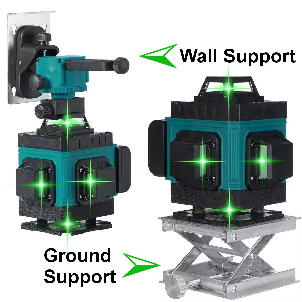High-precision 16-line 360-degree green laser level gauge