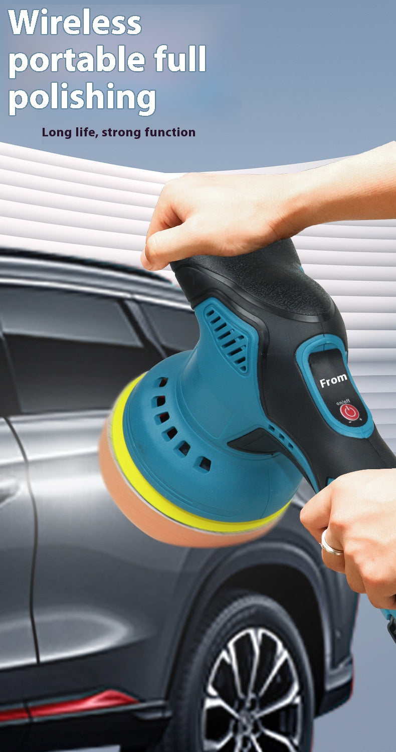 Wireless polishing and waxing machine