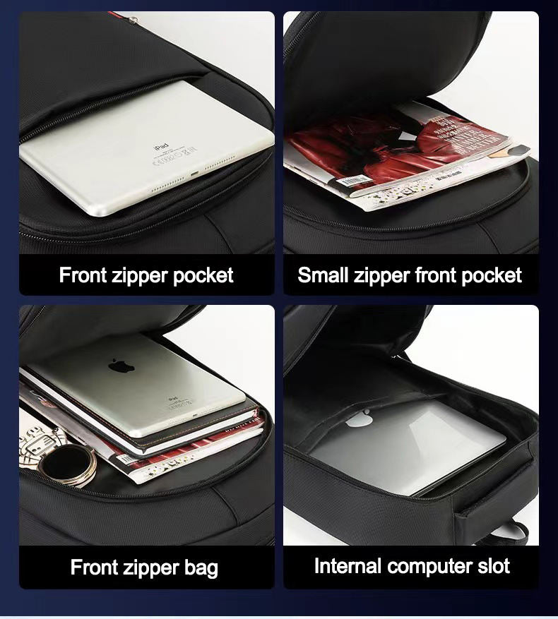 A large-capacity waterproof laptop backpack for business trips