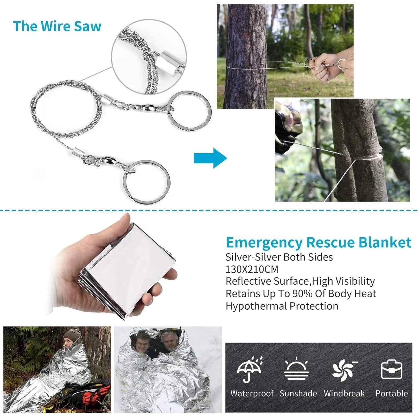 Outdoor survival first aid kit set