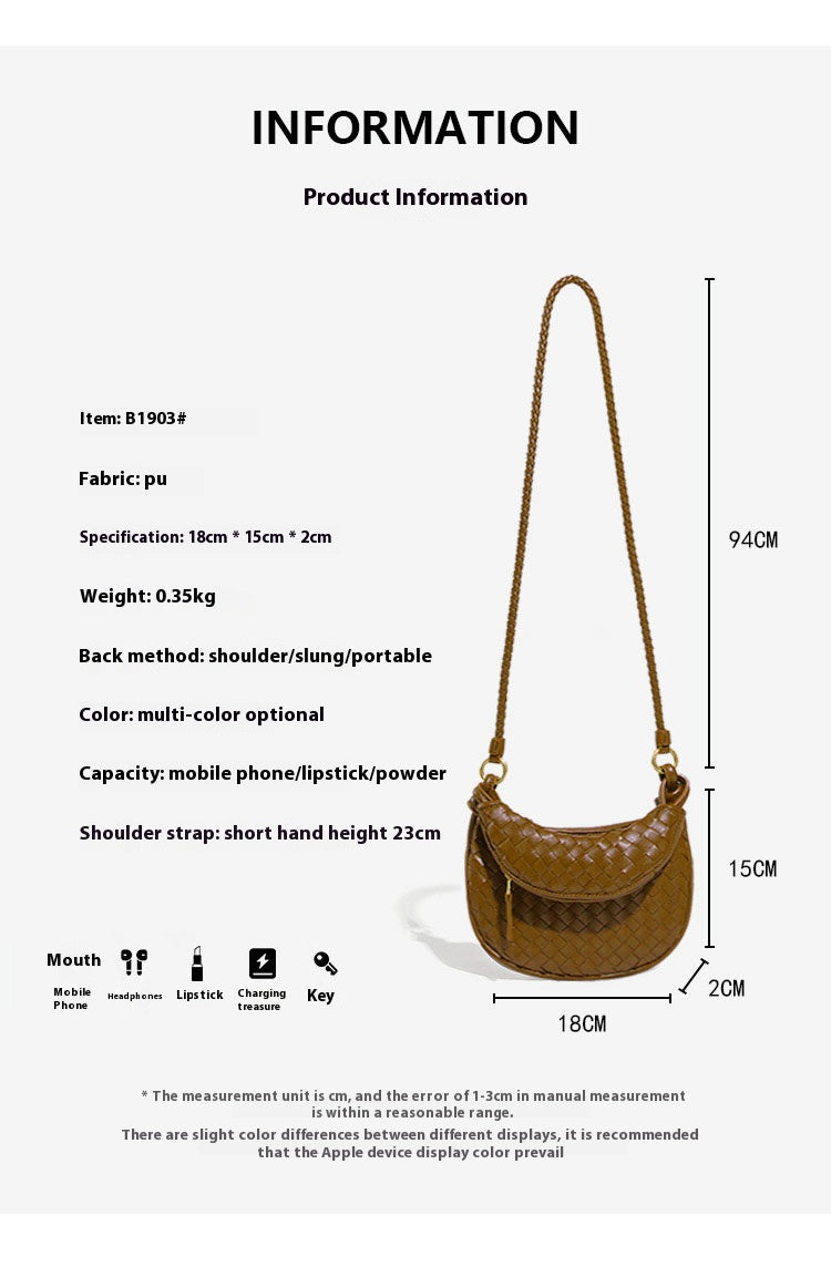 Ladies' brown braided bag