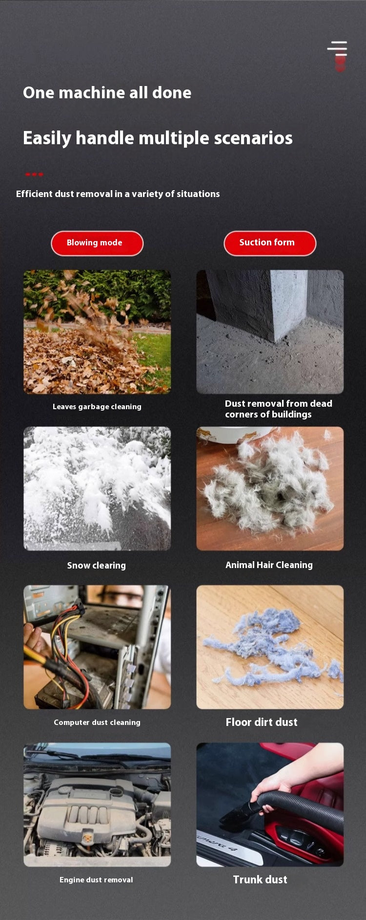High-power multi-purpose vacuum cleaner and blower