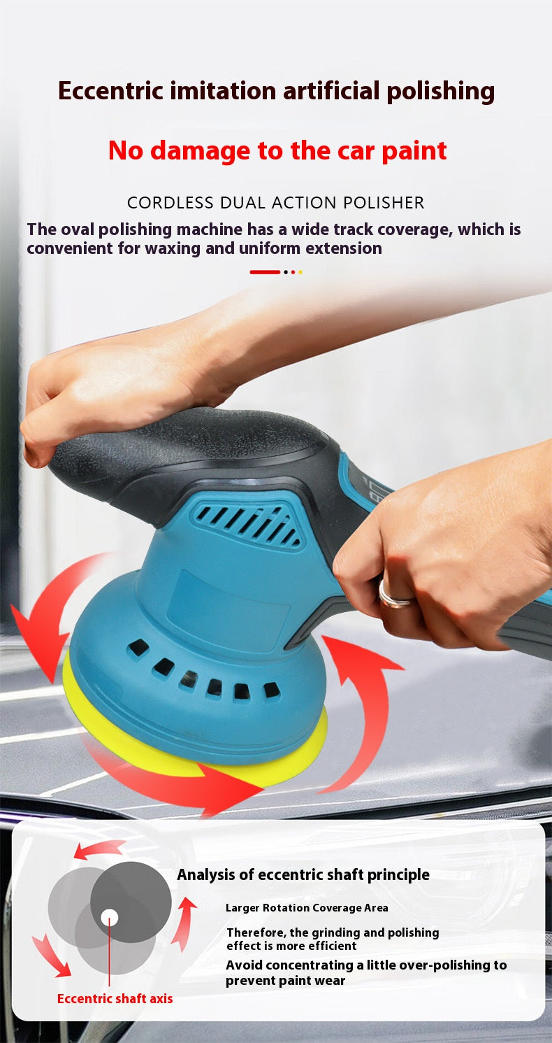 Wireless polishing and waxing machine