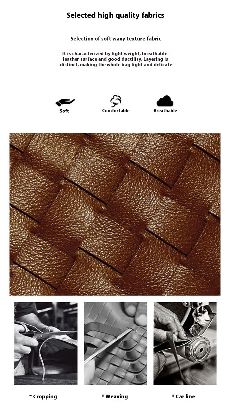 Ladies' brown braided bag