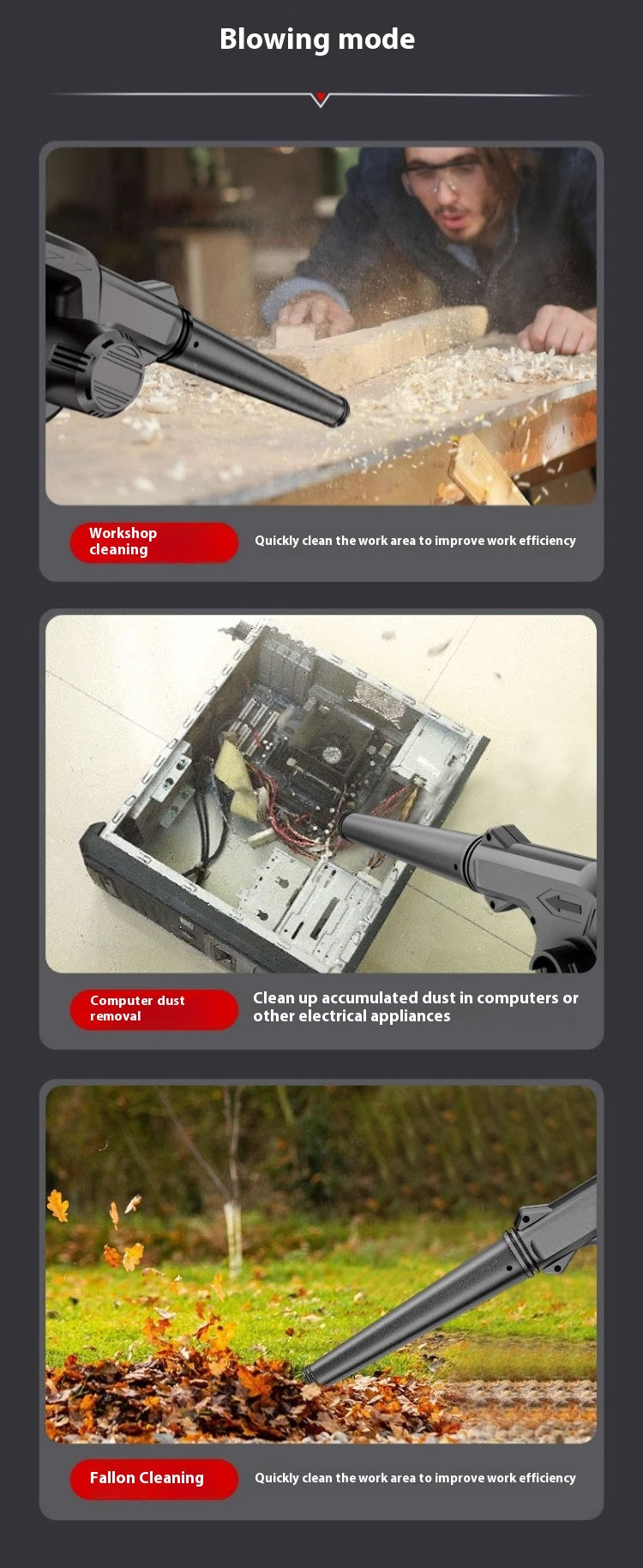High-power multi-purpose vacuum cleaner and blower