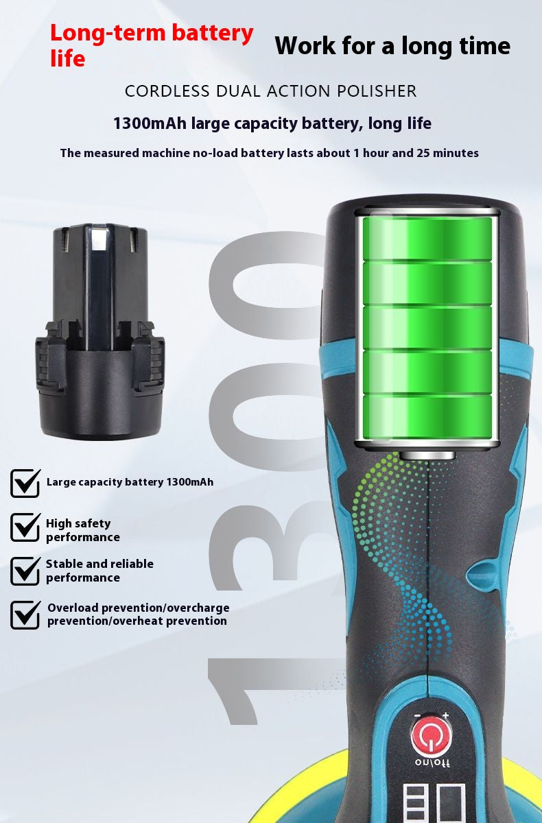 Wireless polishing and waxing machine