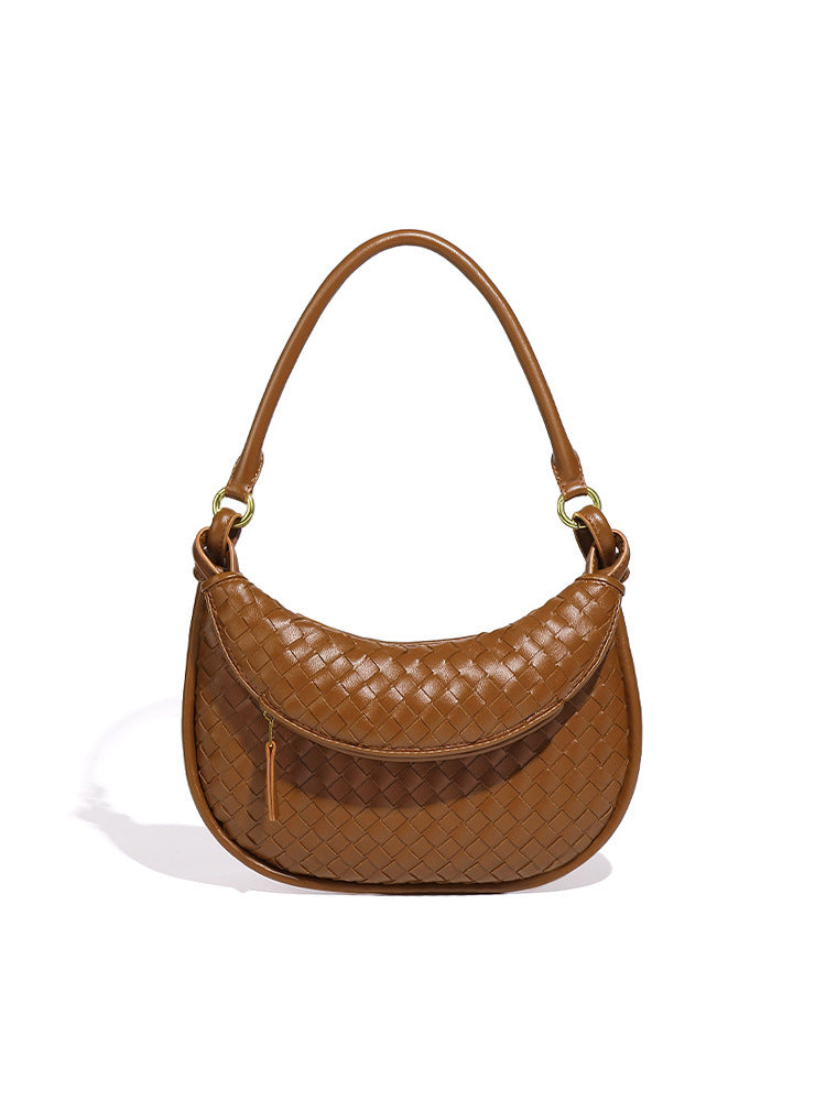 Ladies' brown braided bag