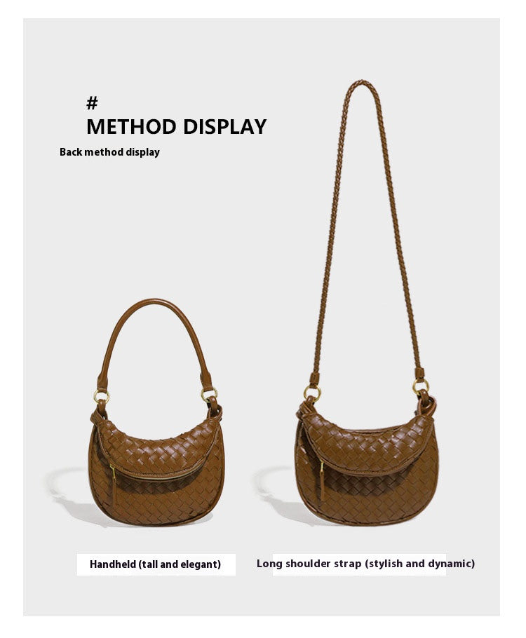 Ladies' brown braided bag