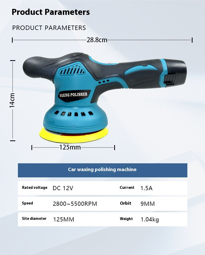 Wireless polishing and waxing machine