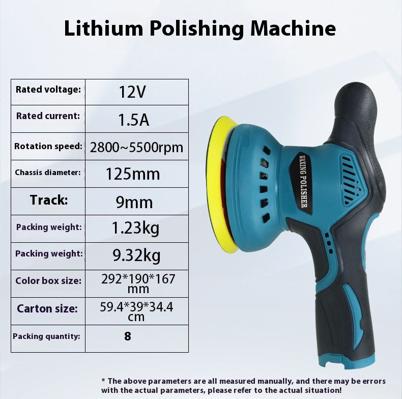 Wireless polishing and waxing machine