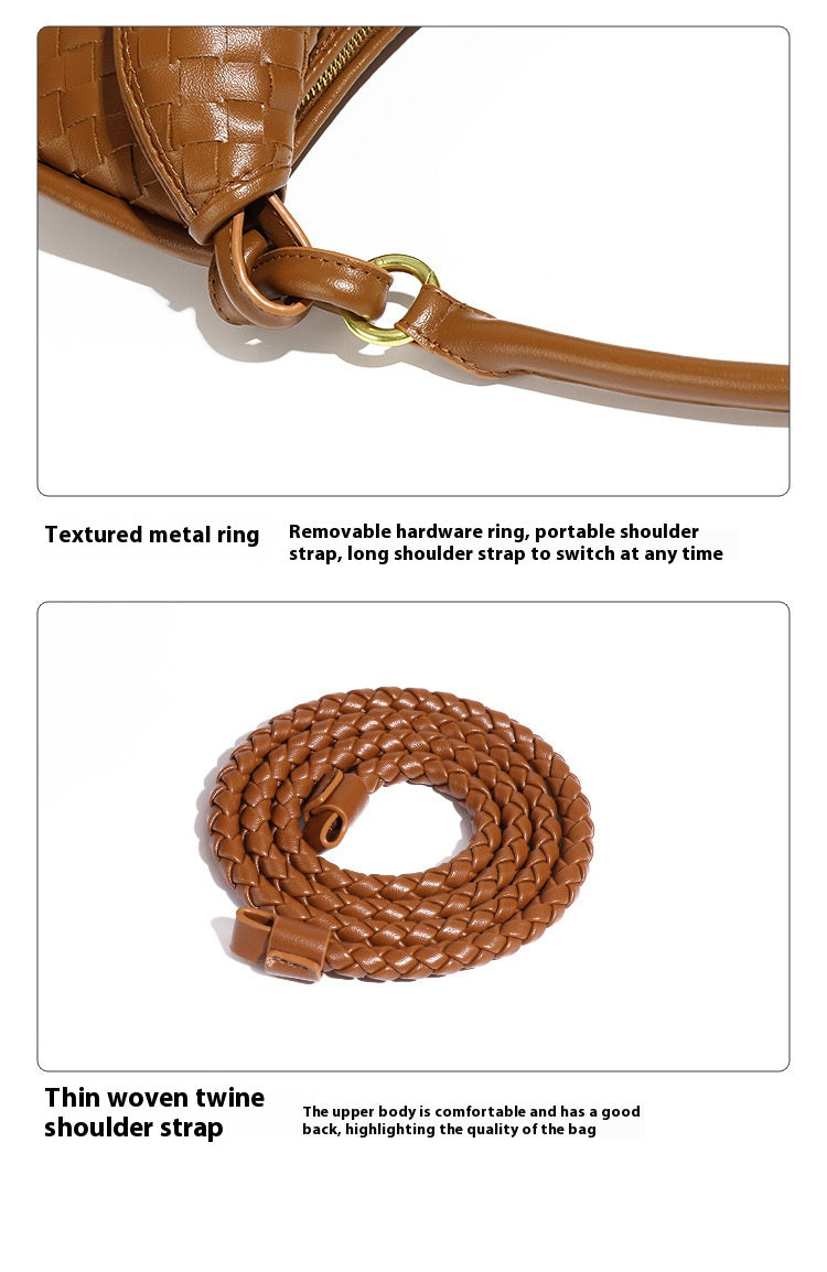Ladies' brown braided bag