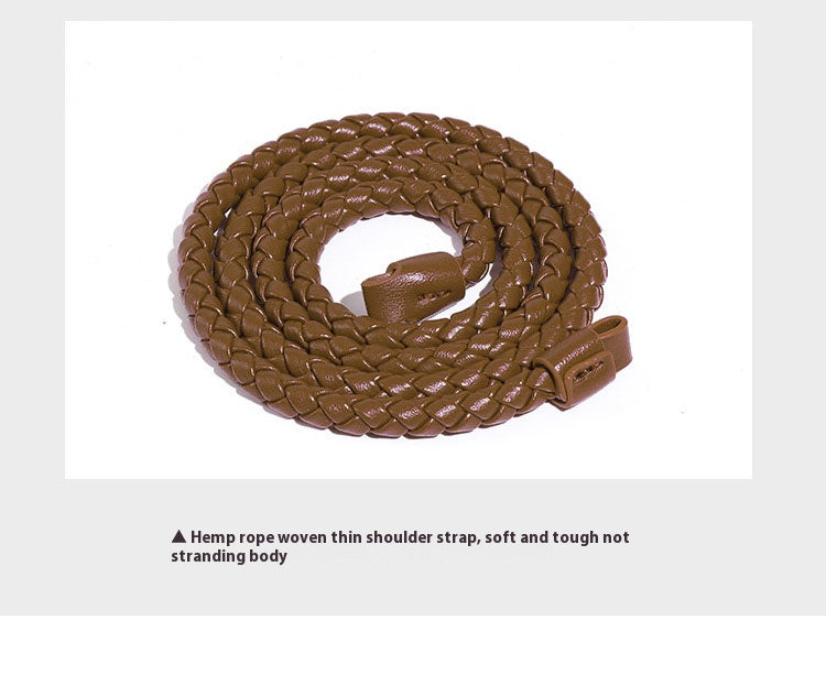 Ladies' brown braided bag