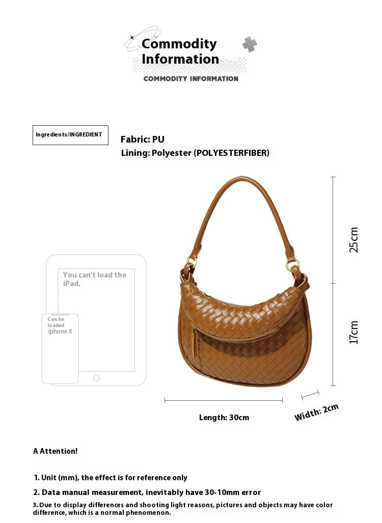 Ladies' brown braided bag