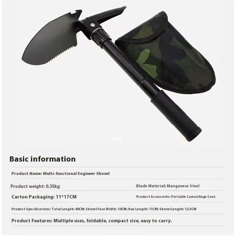 Multi-functional engineer's shovel