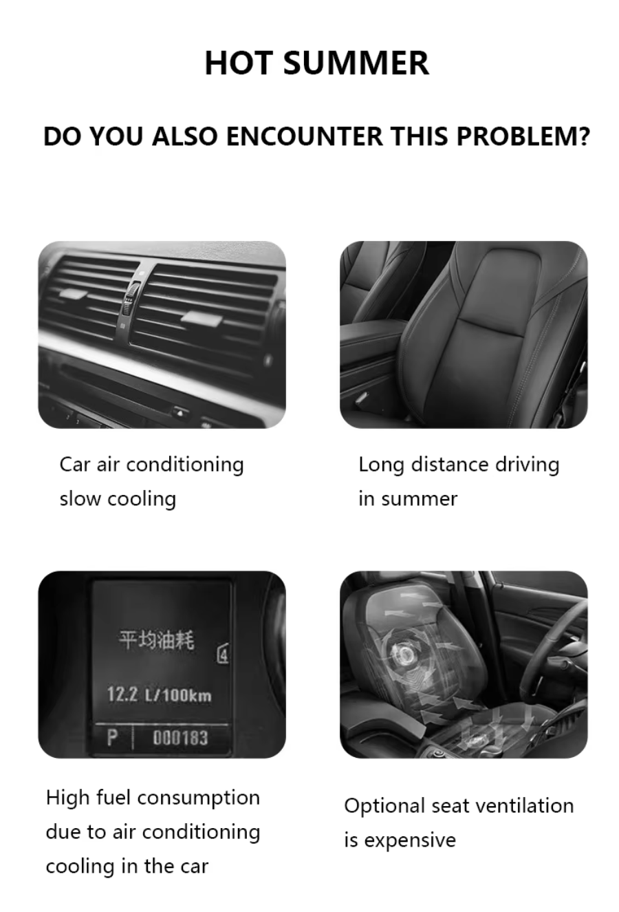 Portable car seat fan