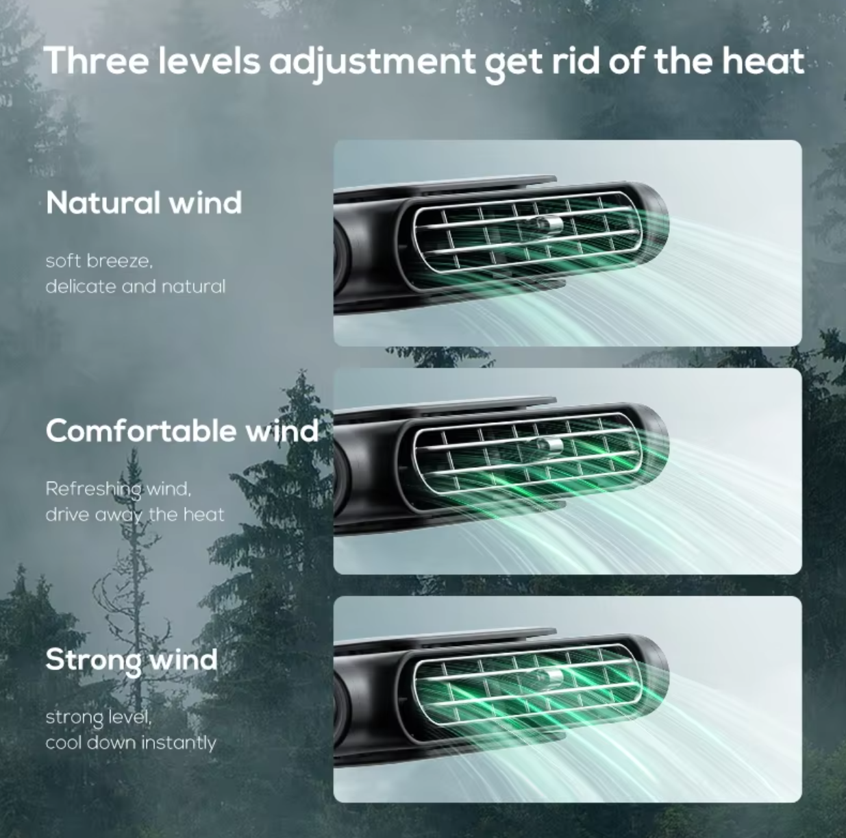 Portable car seat fan