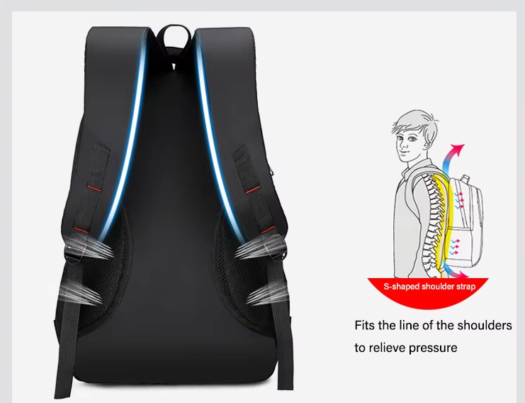 A large-capacity waterproof laptop backpack for business trips