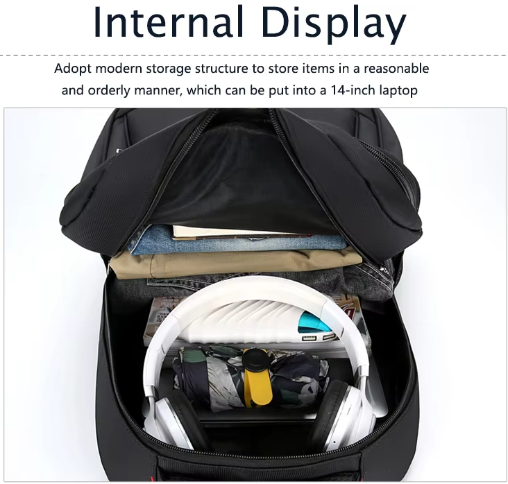 A large-capacity waterproof laptop backpack for business trips