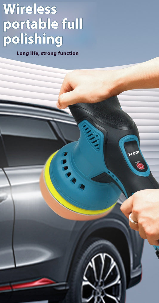 Wireless polishing and waxing machine