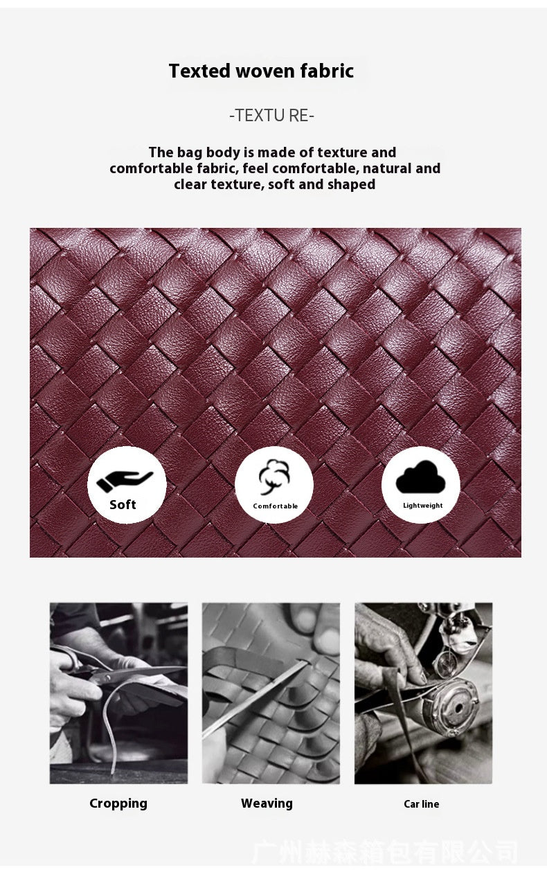 Ladies' wine red diamond-shaped bag