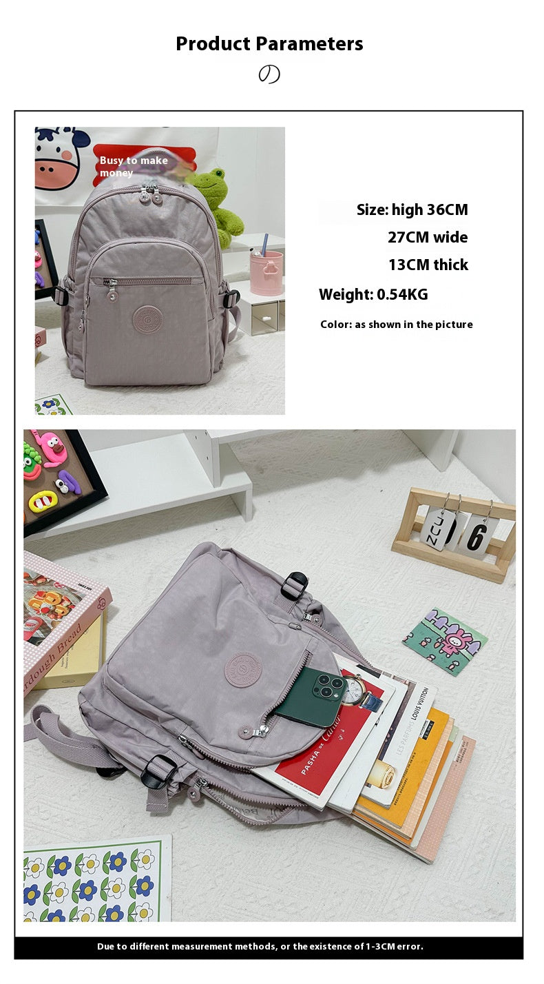 Large-capacity pink backpack