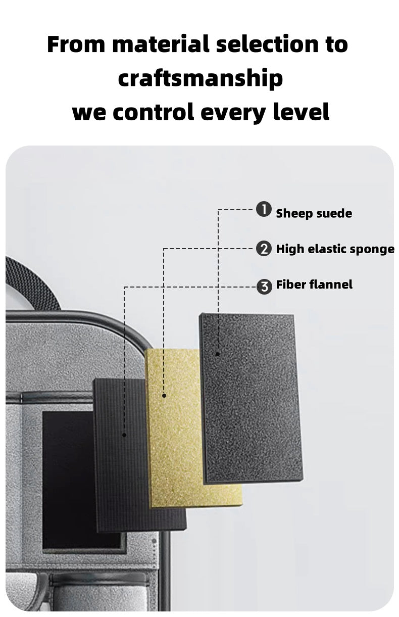 Multi-functional storage and anti-kick pads for car seat backs
