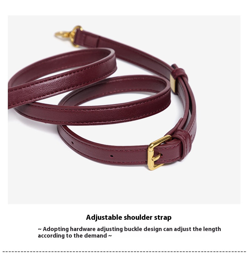 Ladies' wine red diamond-shaped bag