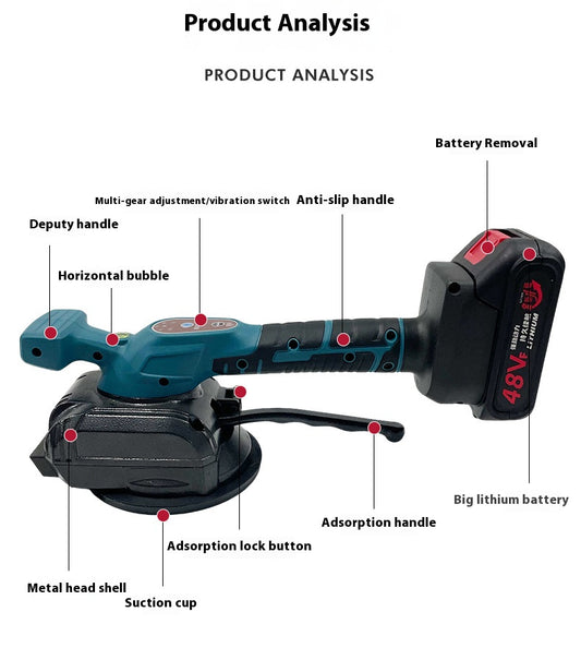 New infinitely variable speed vibrating wave tile laying machine