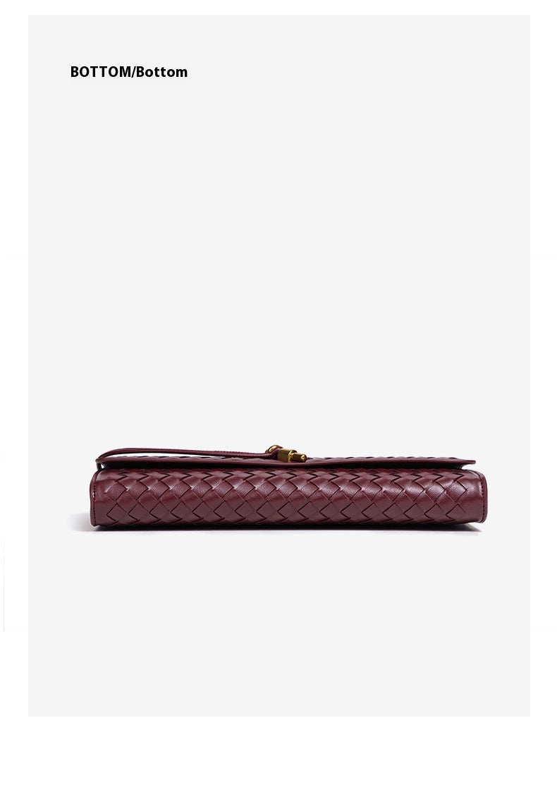 Ladies' wine red diamond-shaped bag