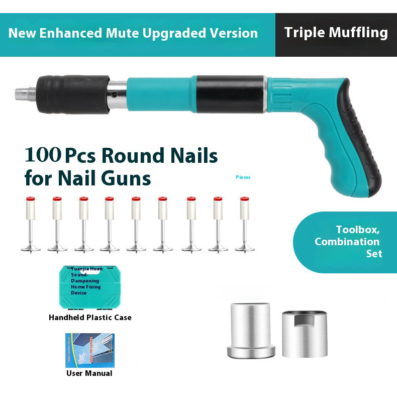 Silenced nail gun